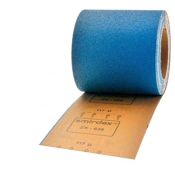 Абразивная ткань в рулонах  SMIRDEX 635 Сloth ZX, 116мм*25м (шир.24м)  Р 60