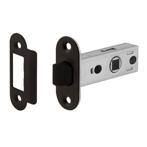 Защ.дверная С-45П овал.планка пластик.яз. (черный) НОРА-М