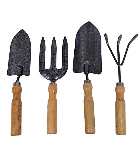 Набор садовых инструментов деревянная ручка 4шт