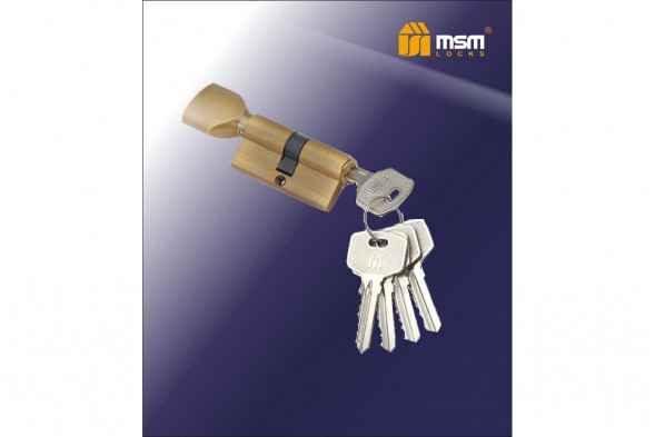 Личинка дверная (цилиндр) msm, ключ-вертушка, 5 английских ключей, 80мм