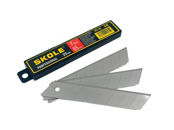 Лезвия для канцелярского ножа 25мм (10шт/уп) SKOLE