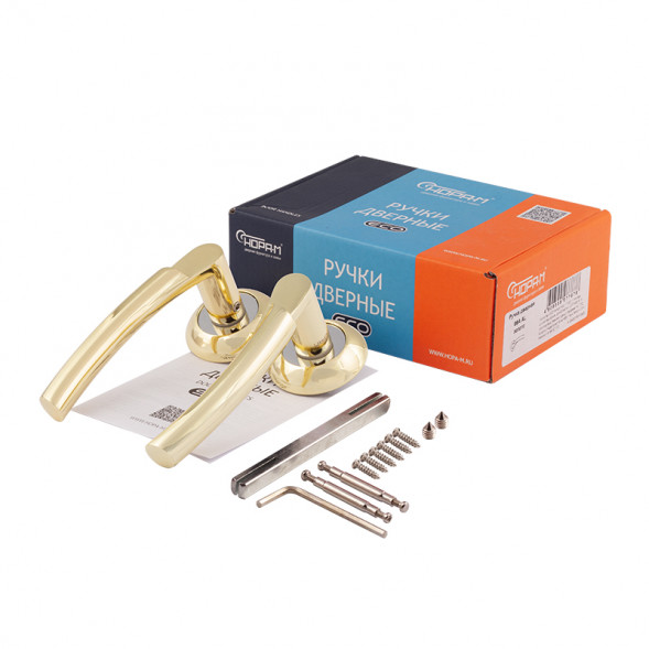 Ручка дверная AL 99А AL золото/золото &quot;Нора-М&quot;
