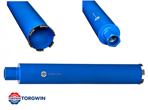 Алмазная коронка (мокр) 76*450 ВТ20*3.6*10*6T TORGWIN