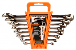 35080 Набор комб.ключей &quot;ЧернаяСталь&quot; 8шт.(холдер) АвтоДело