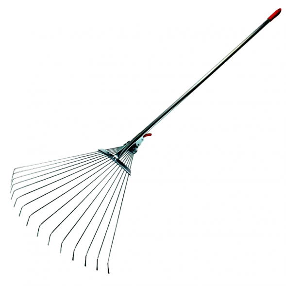 Грабли веерные раздвижные с красной/черной  ручкой (24шт) SPARKLUX