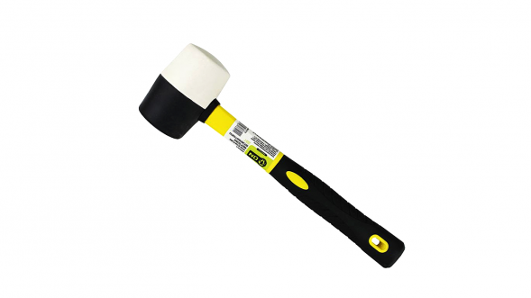 Киянка, черно-белая резина, фиберглассовая обрезиненная рукоятка, 225г ON