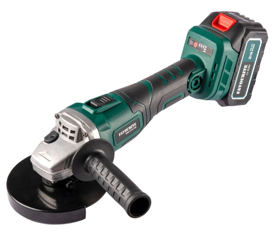 Угловая шлифовальная машина аккумуляторная 21В, 2/4Ач, бесщет. OBS 21 FG 125C FAVOURITE