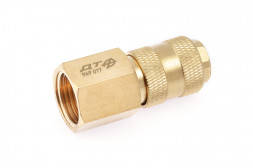 949077 Штуцер быстросъемный латунный &quot;мама&quot; (F) × &quot;мама&quot; 1/2&quot;(F)