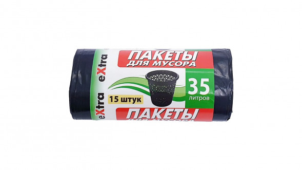 Пакет п/э для мусора  35л Экстра  уп-15шт. (50шт)