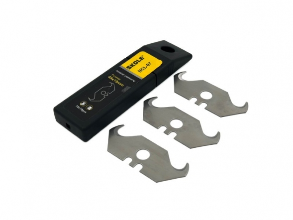 Лезвия трапецевидные крючкообразные для ножа 10шт/уп SKOLE