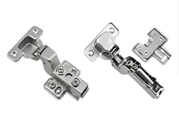 Петля-лягушка накладная с доводчиком С=17, 35мм