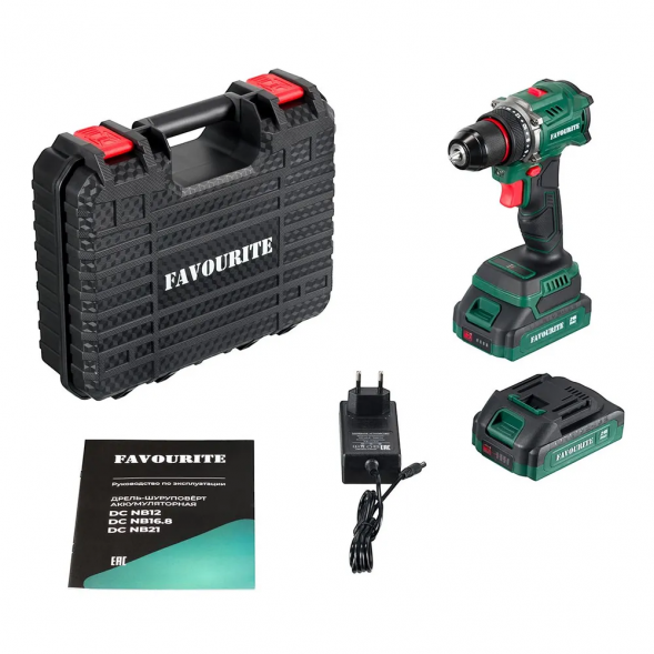 Дрель-шуруповерт акк. Li-ion, 21В, бесщеточн. DC NB21 PROMO  FAVOURITE