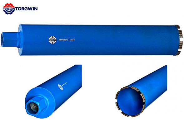 Алмазная коронка (мокр) 89*450 ВТ24*3.6*10*8T TORGWIN