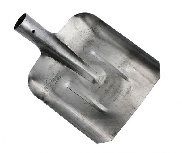 Лопата совковая РЕЛЬСОВАЯ СТАЛЬ, 235х345мм с ребрами жесткости, б/ч, тулейка d 40 ON