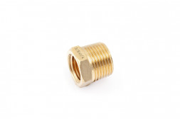 949090 Переходник резьбовой латунный, &quot;папа&quot; 3/8&quot;(M) × &quot;мама&quot; 1/4&quot;(F)