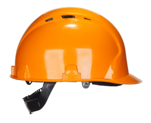 Каска защитная &quot;ИСТОК ПРО-1П&quot; /оранжевая/пластиковый амортизатор, оголовье-реечный механизм