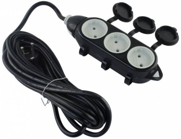 Удлинитель 8м+6 гнезд черный 2*1,5 &quot;X-Pert&quot;