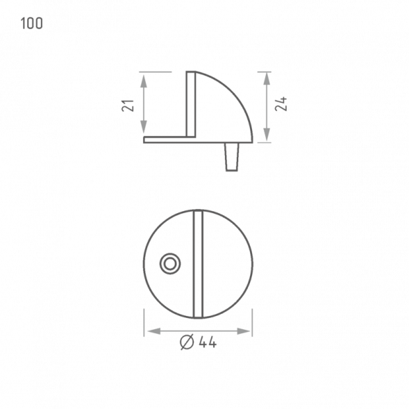 Ограничитель дверной 100 (мат.зол.)  "Нора-М"