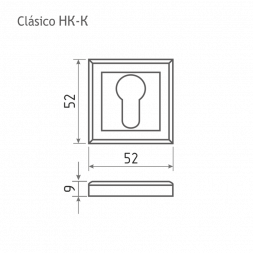 Накладка под ключ НК-К (мат.кофе) &quot;Нора-М&quot;