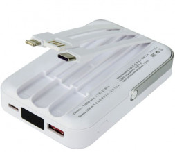 Внешний аккумулятор Power bank LFP 10000 с магнитом и беспроводной зарядкой "Энергия"