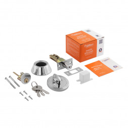 Замок врезной D1  (хром) (кл./фикс.)  &quot;Нора-М&quot;