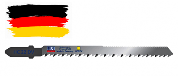 Пилка WILPU HC 22 DV 5шт/уп. для ламината, паркета, ДСП (криволин., чистый рез)