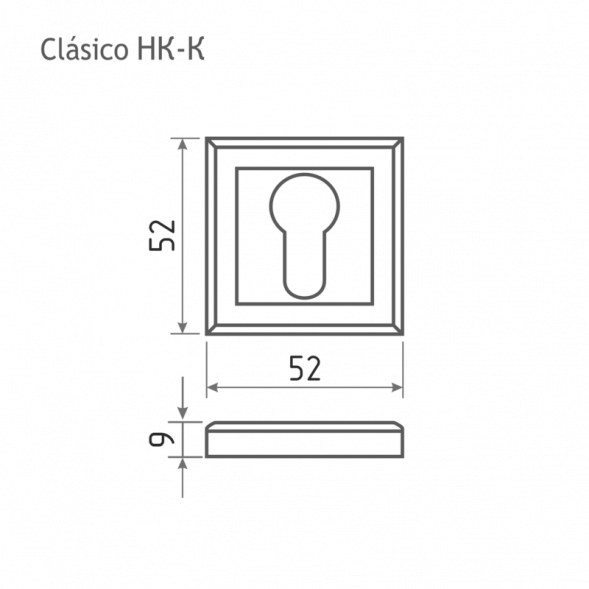 Накладка под ключ НК-К (ст.медь) &quot;Нора-М&quot;