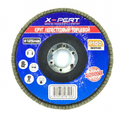 Круг лепестковый торцевой по мет.d125 P100 X-pert