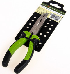 413160 Плоскогубцы (пассатижи) удлиненные загнутые 160мм на холдере  (6шт)