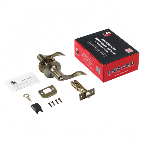 Защелка м/к (фикс.) ЗВ1-03 ISPARUS (стар.бронза)   НОРА-М