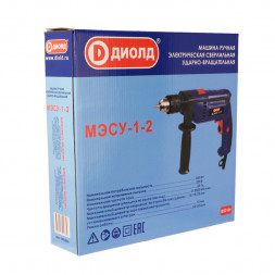 Машина ручная электрическая сверлильная ударно-вращальная 850Вт  (МЭСУ-1-2) &quot;ДИОЛД&quot;