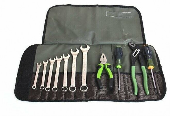 511511 Набор ключей комбинированных (8,10,12,13,14,17,19) с инструментом в сумке 11 предметов