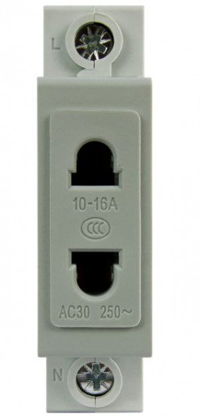 Розетка TMS-1 2PIN 10А 230В на DIN рейку "ЭНЕРГИЯ"