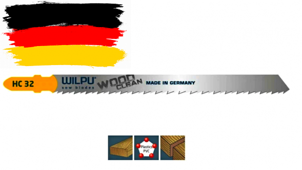 Пилка WILPU HC 32  5шт/уп. для дерева до 65мм и пластмассы (чистый рез)