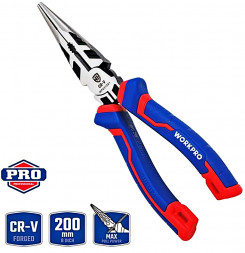 Длинногубцы WORKPRO 200 мм ( 8 дюймов) CR-V