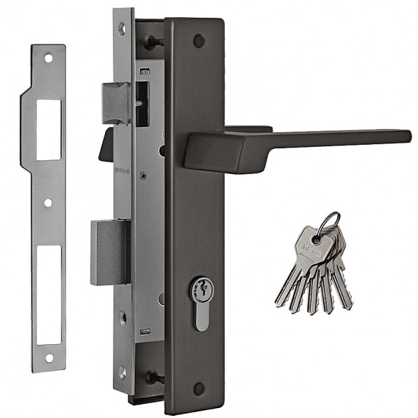 Замок врез. N111-85 К (графит) (40мм) Нора-М