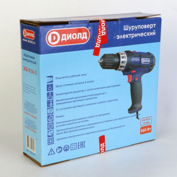 Шуруповерт электрический 560Вт (ЭШ-0,56-2) &quot;ДИОЛД&quot;