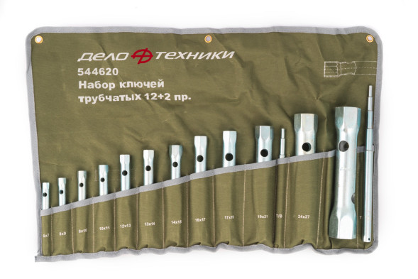 544620 Набор ключей трубчатых  штампованых 12 предм. планшет тетрон