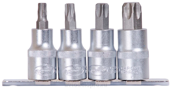 39834 Набор головок вставка TORX T40-T70 (DR1/2&quot;; 4пр,планка) АвтоДело