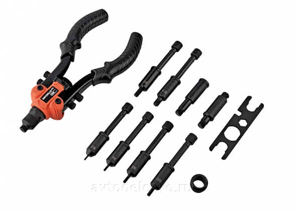 45402 Заклепочник универсальный двуручный для вытяжных и резьбовых заклепок АвтоДело