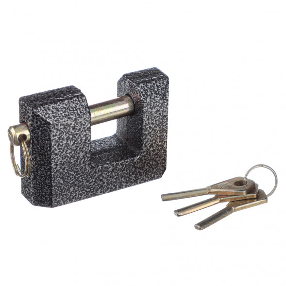 Замок навесной гаражный 80мм (серы)