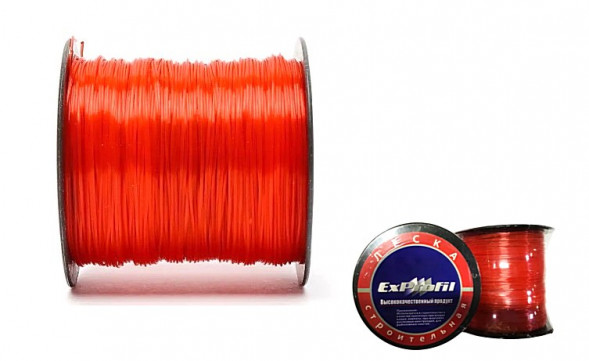 Леска строительная красная 1мм*50м (12шт)(18шт)