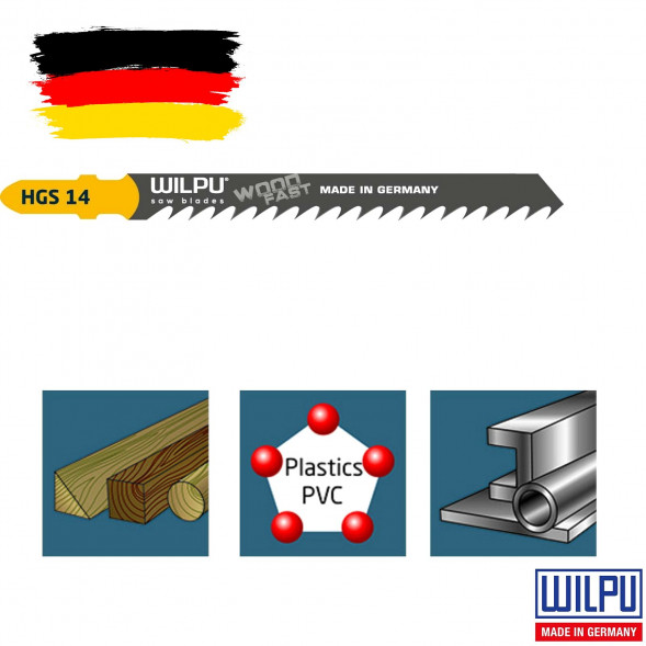 Пилка WILPU HGS 14  5шт/уп.(ан.144D) для дерева до 50мм (быстрый рез)