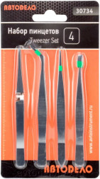 30734 Набор пинцетов 4 пр. АвтоДело