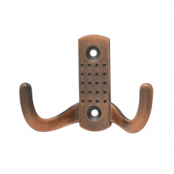 Крючок-вешалка №11 2-х рож. (ст.медь)  &quot;Нора-М&quot;