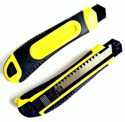 Нож-автомат с запасными ломающимися лезвиями (3 лез.) (24шт)