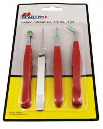 Набор пинцетов "Практик", 4шт