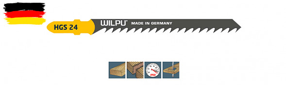 Пилка WILPU HGS 24  2шт/уп.(ан.Т-244D) для дерева до 50мм (криволин.,быстрый рез)