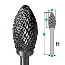 Борфреза твердосплавная HХ0820М08
