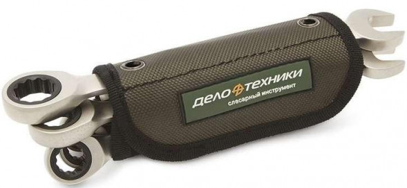 515085 Набор ключей трещоточных 8шт. (8,10,12,13,14,15,17,19мм) фирменная сумка